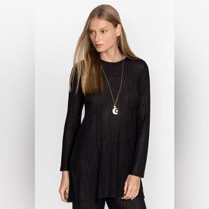 Johnny Was Jade Jenna Metallic Tunic in Black M A14